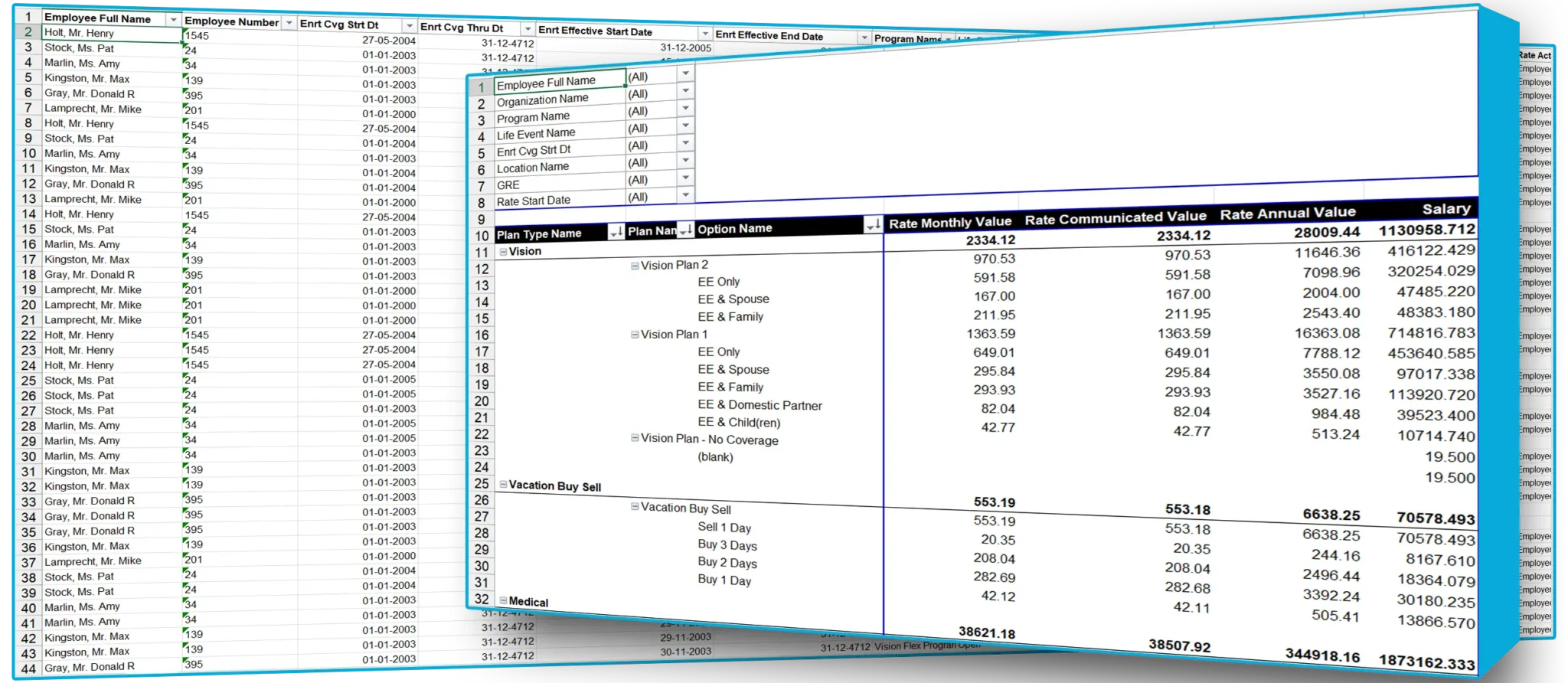 Sample Reports for Oracle EBS | SplashBI 2 EBS-Benefit_Enrollment_Rates